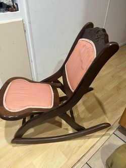 Victorian flower Top Rocking Chair
