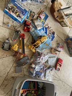 Huge vintage collection lot of Playmobil action figures toys playsets 1990s Rare Christmas 