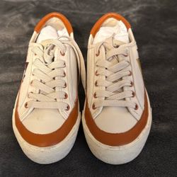 Real Authentic Coach Women’s Sneaker Shoes Size 5 In White And Brown