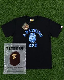 BAPE A Bathing Ape Black Camo College Tee