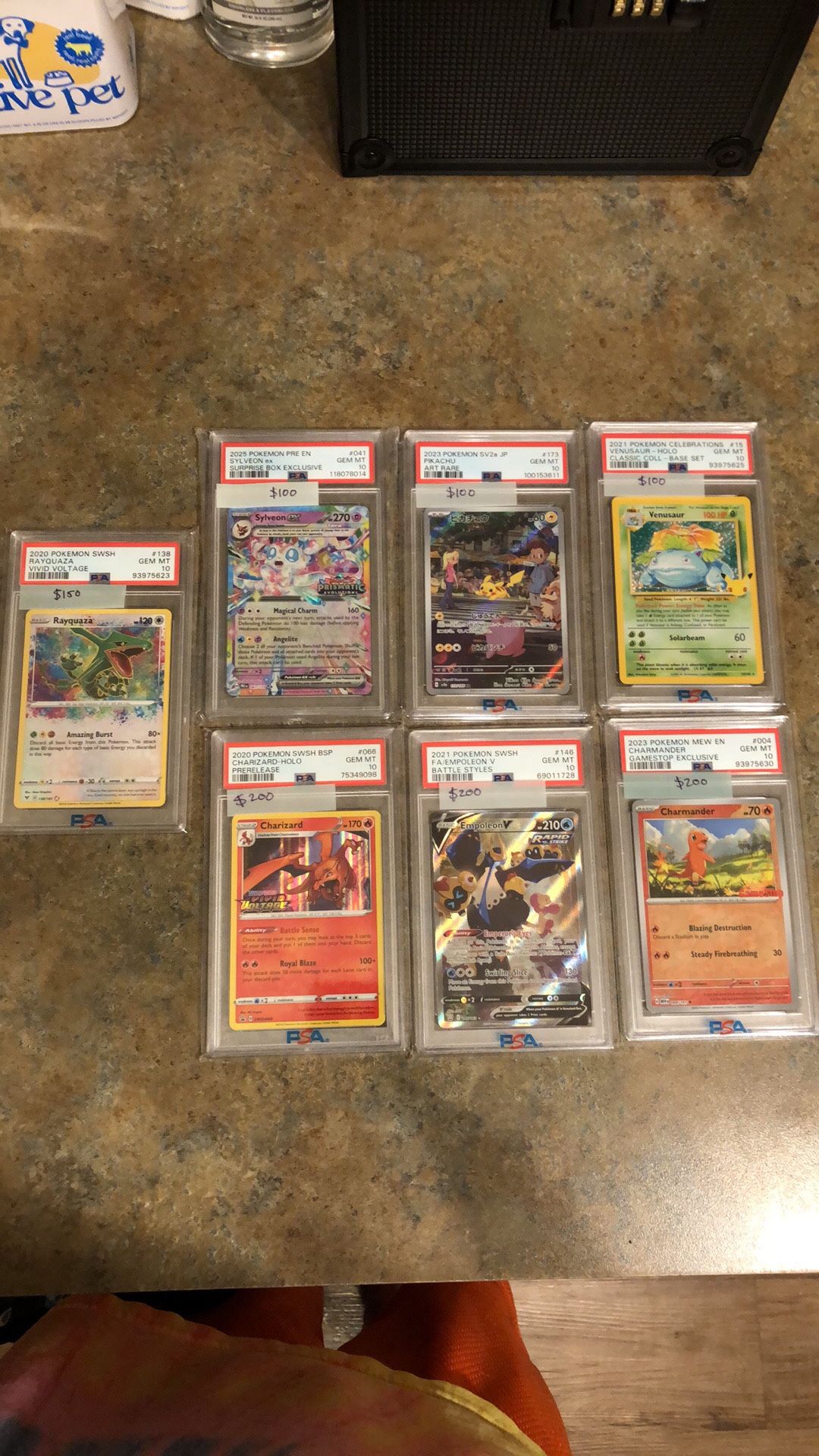 PSA 10 graded Pokémon Cards