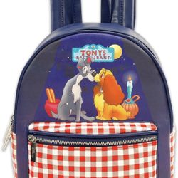 New Disney Danielle Nicole Lady and the Tramp Mini Backpack Tony's Restaurant Spaghetti Dinner