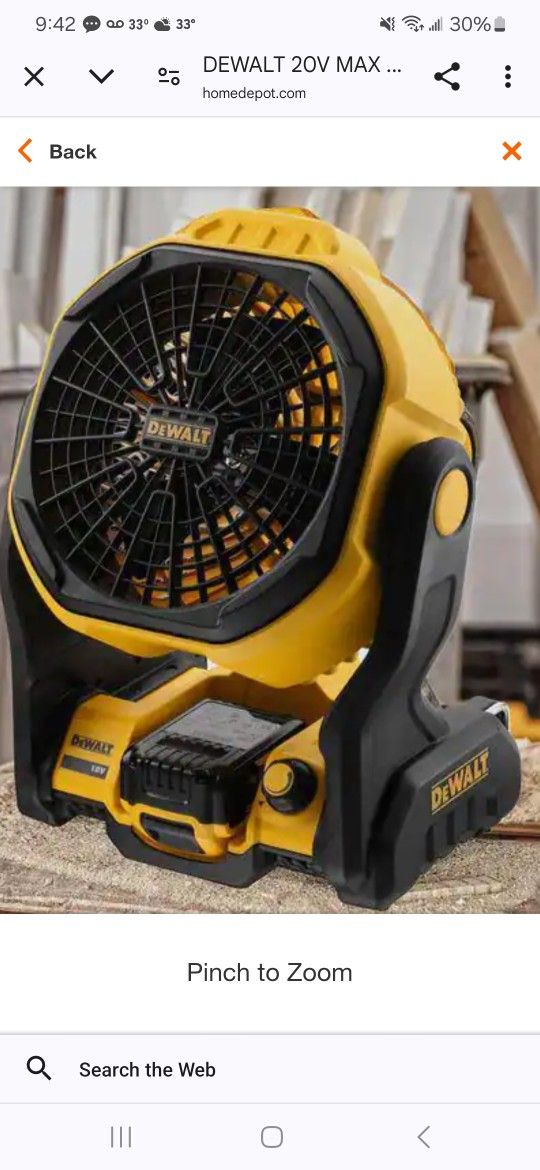 DeWalt 20v Fan