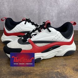 Dior B22 White Red Size 12.5 US / 45.5 EU 3SN231YRK-H360 Men’s Designer Shoes OG Rare