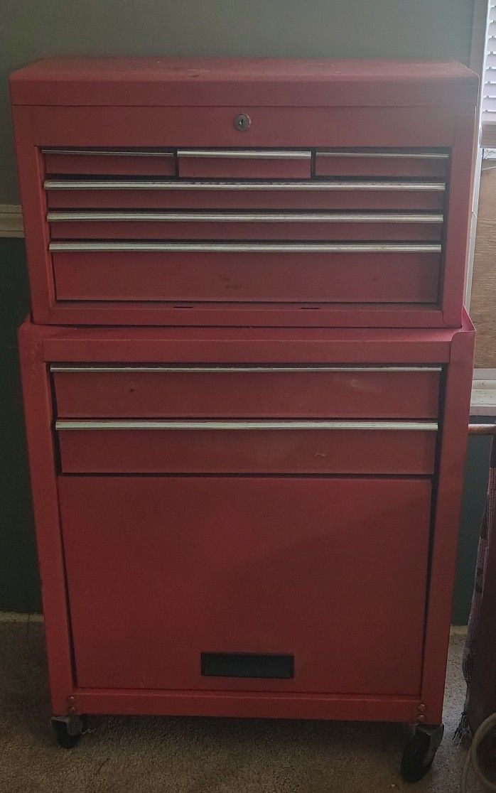Red Roll Around Toolbox