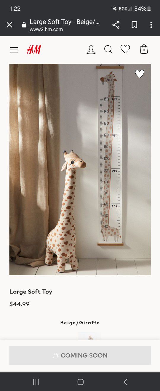 Big Plush Toy Giraffe 