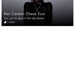 Ken Carson Concert Ticket (07/16/2024