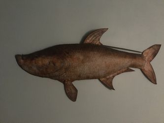 Rustic metal tarpon. About 3.5 ft