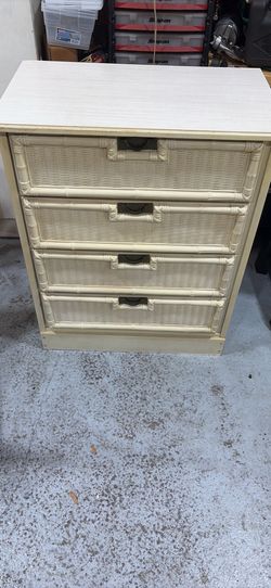 Vintage faux bamboo dresser