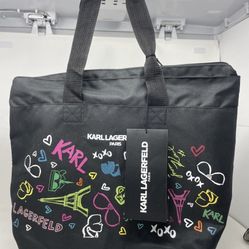 NEW KARL LAGERFELD Kristen Tote Paris Skyline Love From Paris Bag KEDLDMAB12