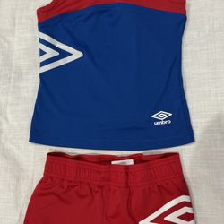 Umbro Girls Soccer Athletic Racerback Top and Short Set size XS 4/5.
