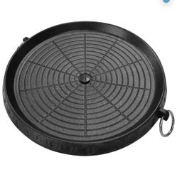 Korean Style BBQ Grill Pan with Maifan Coated Surface Non-stick Smokeless Barbecue Plate for Indoor Outdoor Grilling 32x32cm