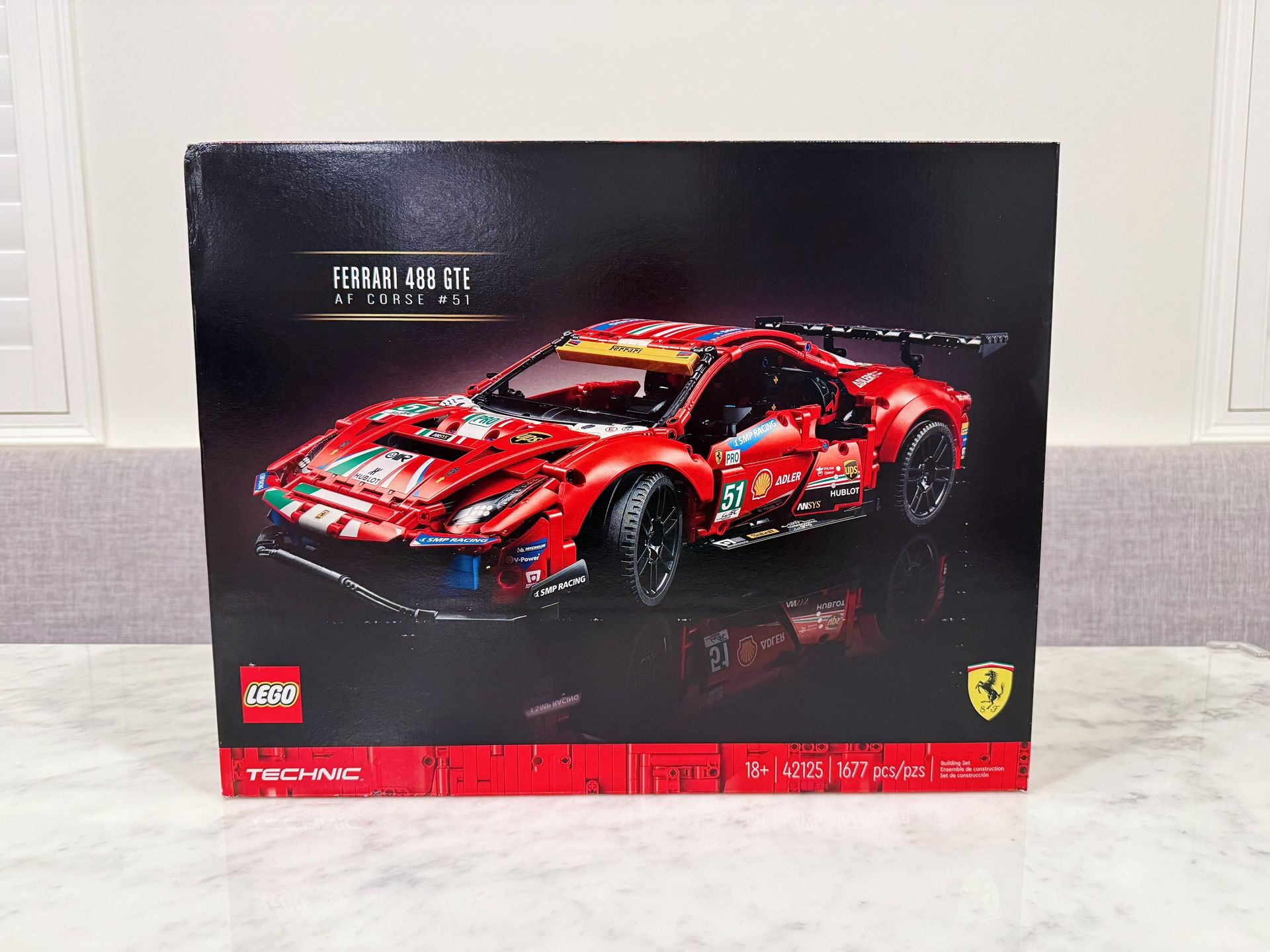 New Sealed 42125 LEGO Technic Ferrari 488 GTE AF Corse #51 Retired