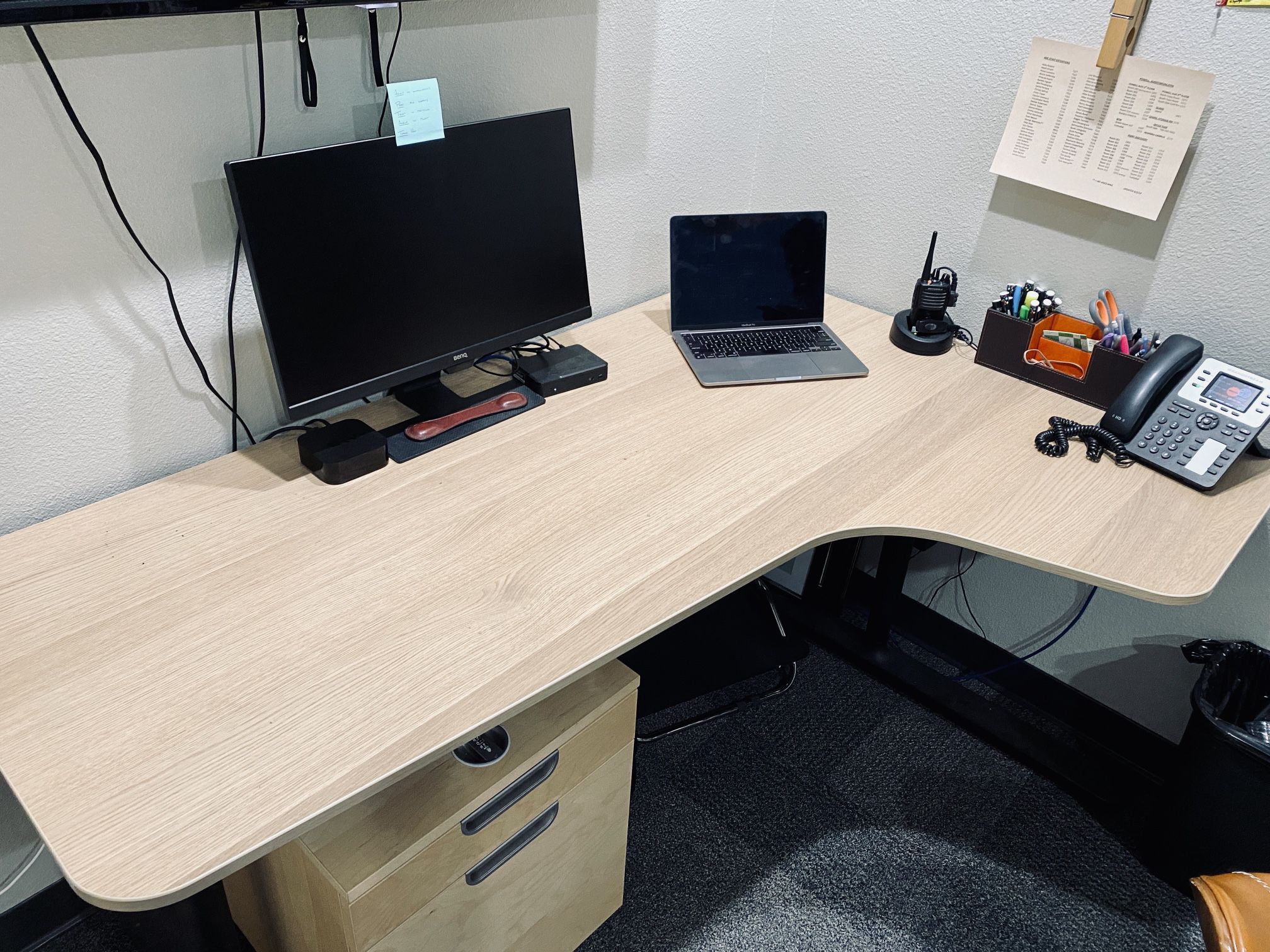 IKEA Desk: BEKANT Office Desk w/ White Oaks Finish