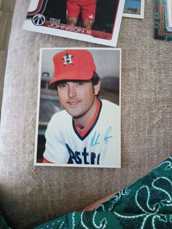 Houston Astros Player Signed Photo Card