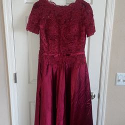 Cute Burgundy Dress