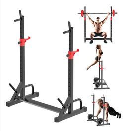 Adjustable Squat Rack, Barbell Rack, Bench Press 550 LBS Max Load Multi-Function Home Gym Weight Lifting Dumbbell Racks Stands - Great for Beginners a