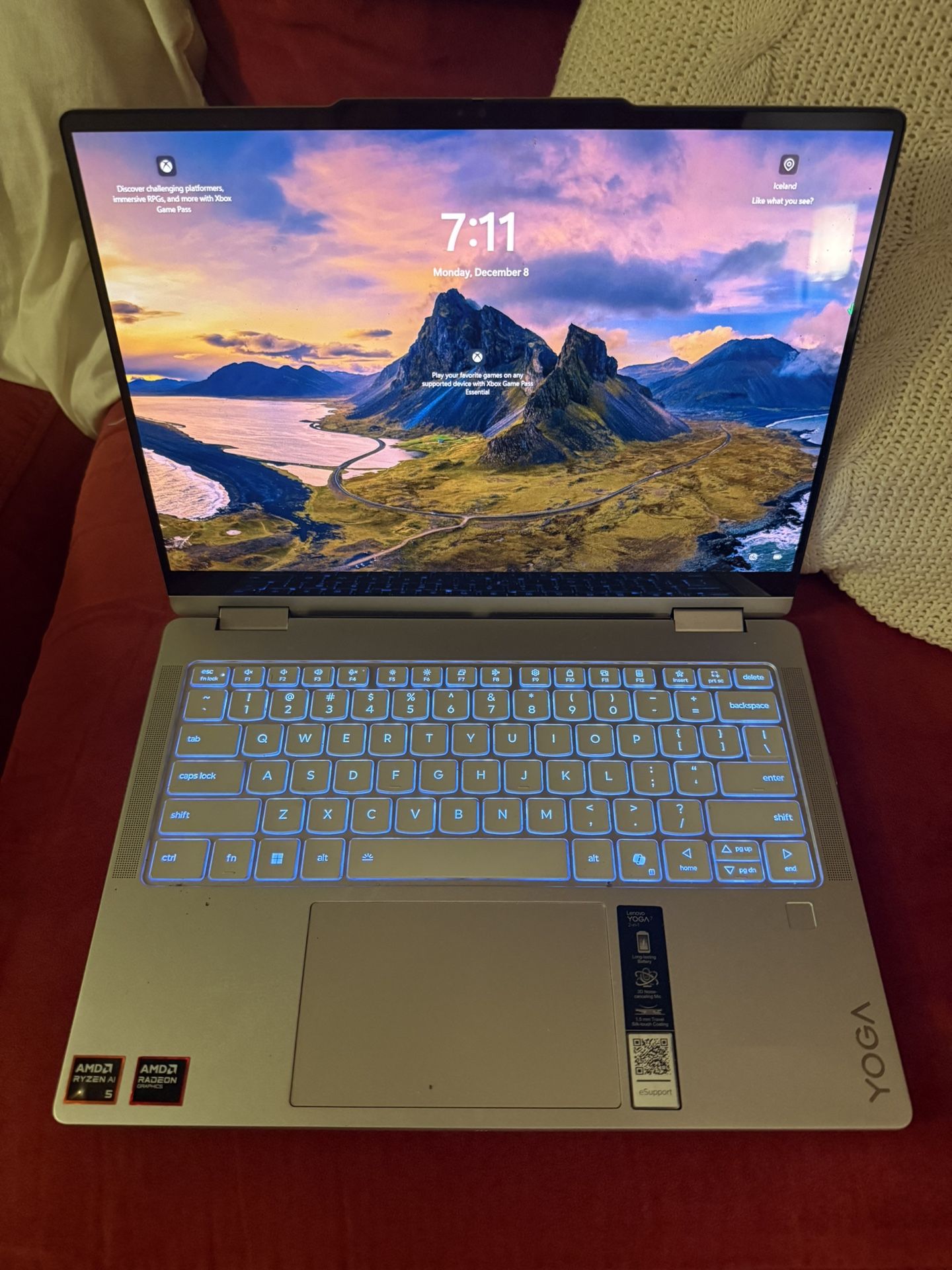 Lenovo Yoga 7 OLED 2k 2 in 1 Touchscreen Laptop