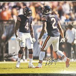 D'Andre Swift and DJ Moore Signed Chicago Bears 16x20 Photo JSA