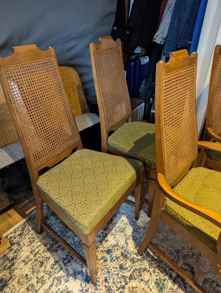 70s Cane Back chairs Set Of 4