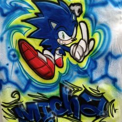 Sonic airbrush shirt