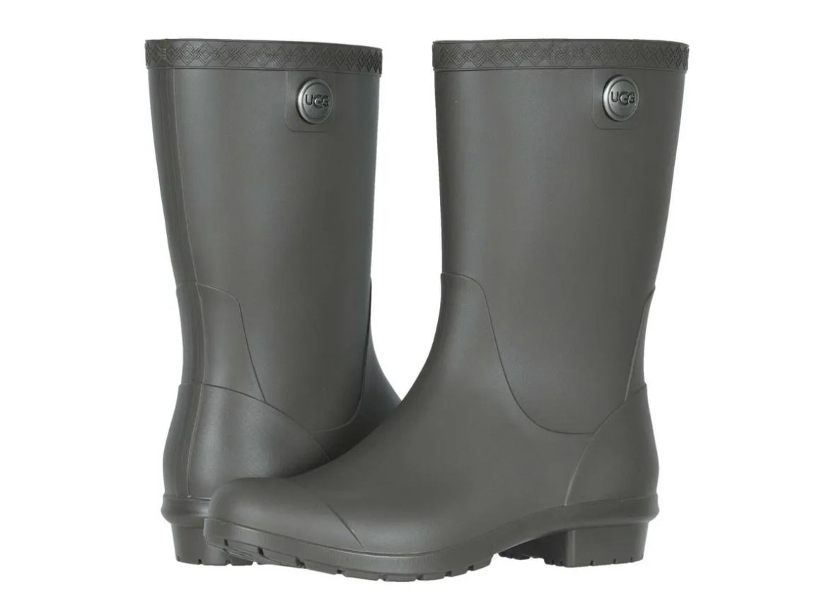 Women's UGG SIENNA MATTE Size 7 Waterproof Slip On Rainboots 1100510 CHARCOAL