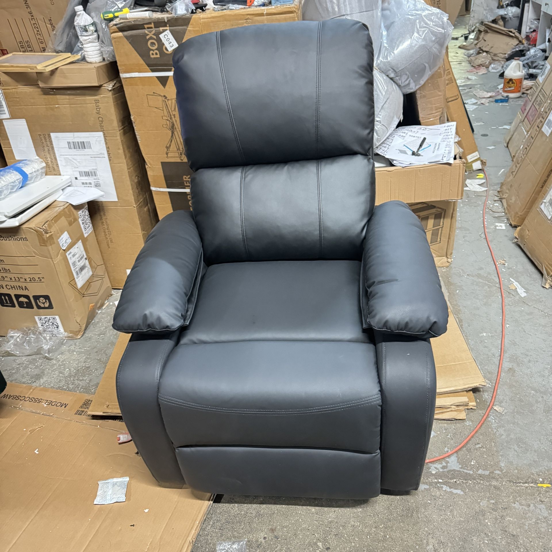 Rocking recliner chair , black (31Wx31Dx43H)’’