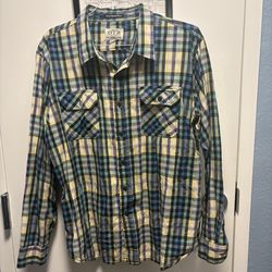 OTB One Tough Brand Multicolor Plaid Woven Button-Up Shirt Men's 2XL