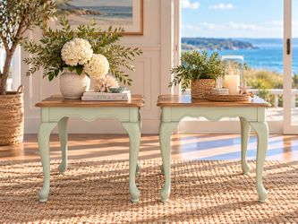 Tranquil refreshed Queen Anne side tables