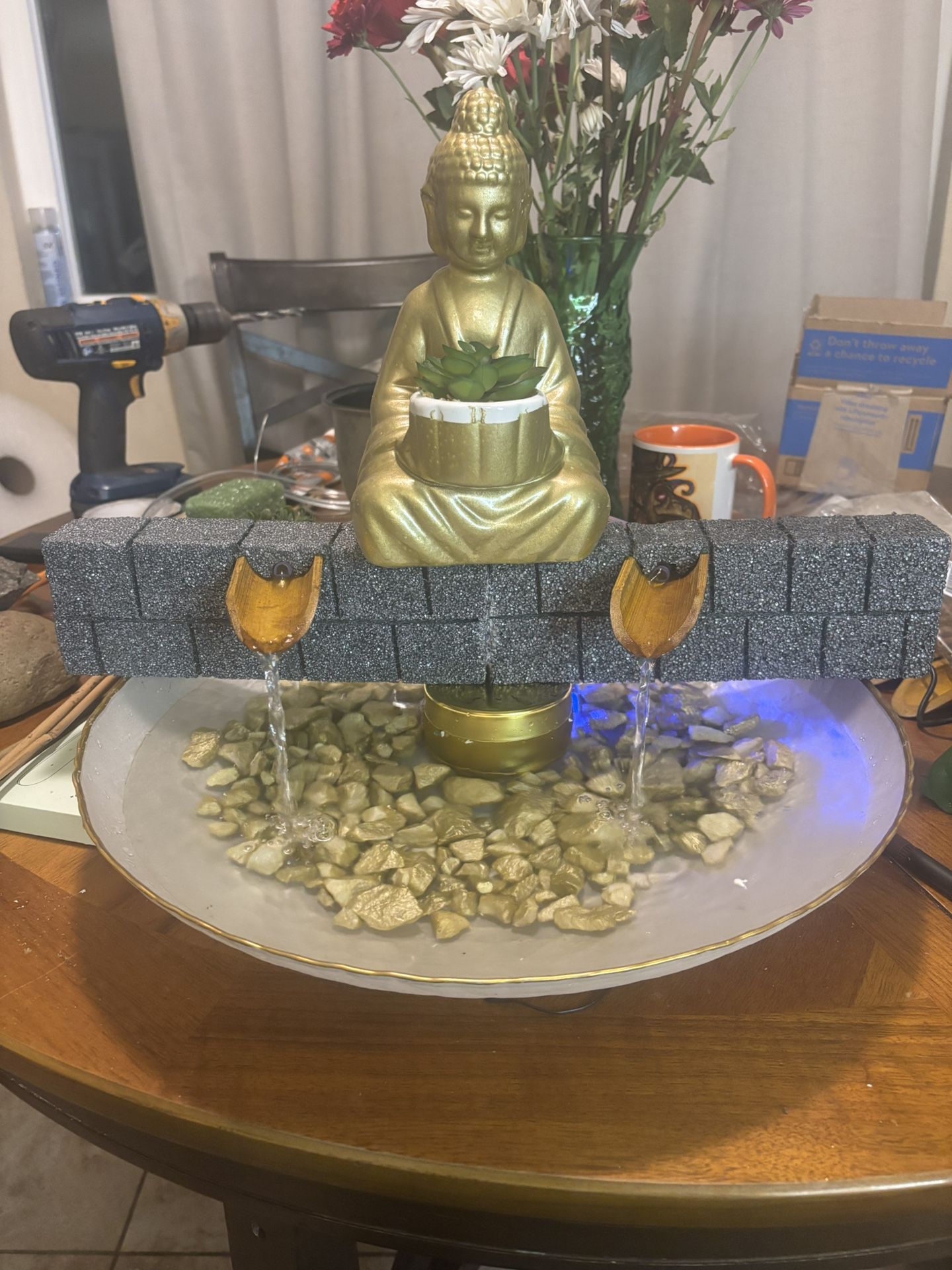 Gold Buddha Water Feature 