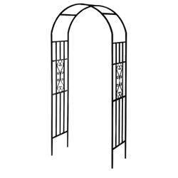 Metal Pergola Arbor, 100" H x 45" W Garden Arch Archway for Wedding Ceremony Party Curved Iron Plants Trellis Stand Use for Outdoor Garden Climbing Pl