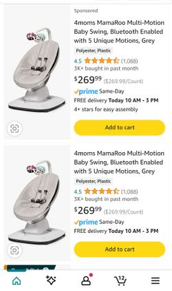 4 Moms Mamaroo Baby Swing