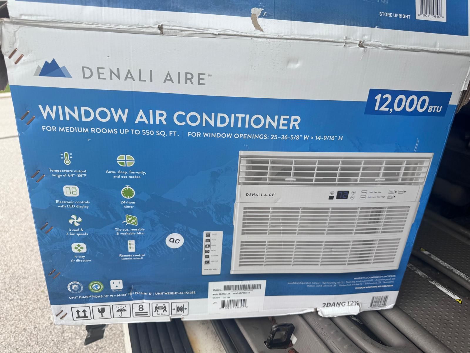 Window AC 12,000 BTU 550 Sq Feet