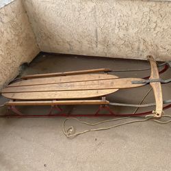 Vintage Metal-Wood Runner Sled