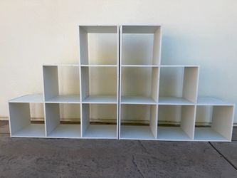 Set of 2 White Staircase Cube Bookshelves – Brightroom