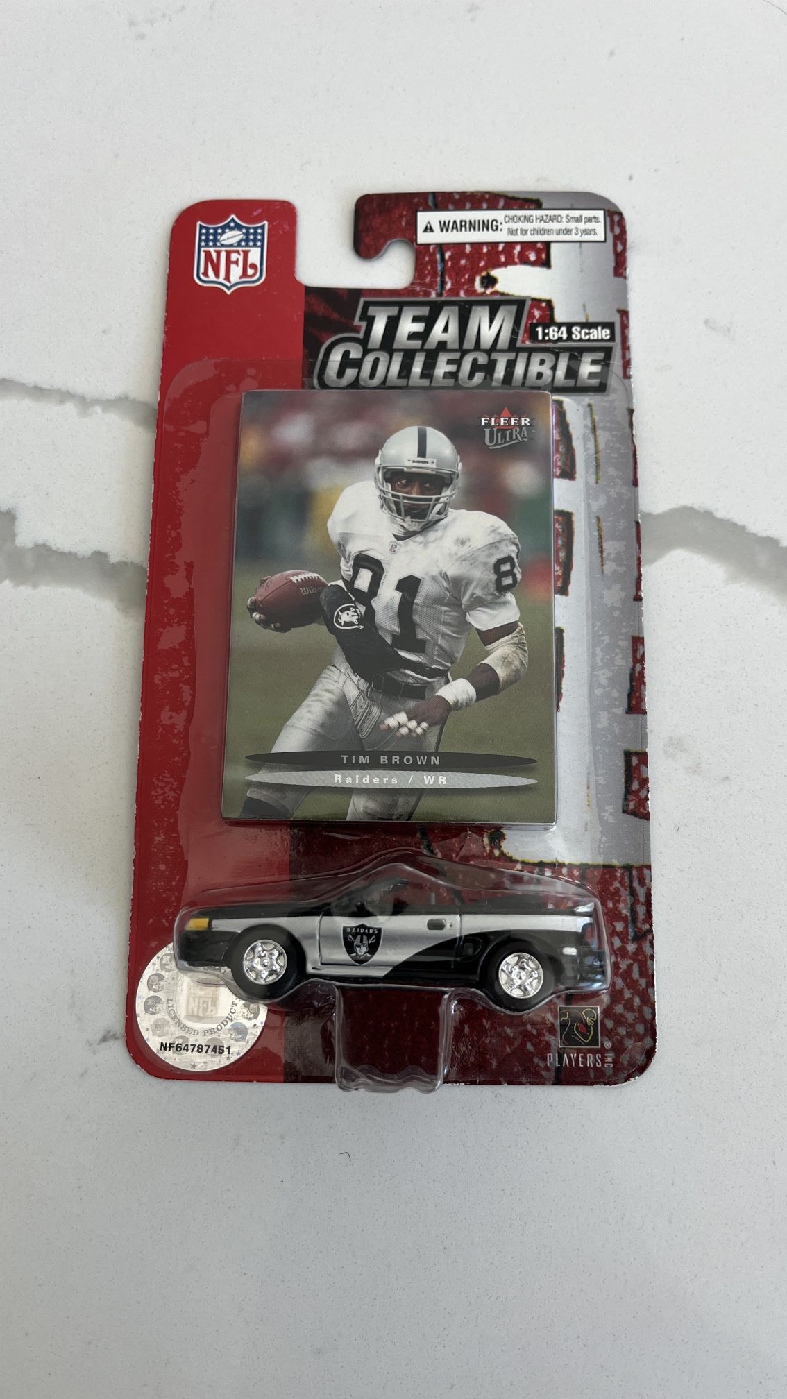 Fleer Collectibles NFL Team Collectible Oakland Raiders Tim Brown 1:64 Scale Die-cast Mustang 2003