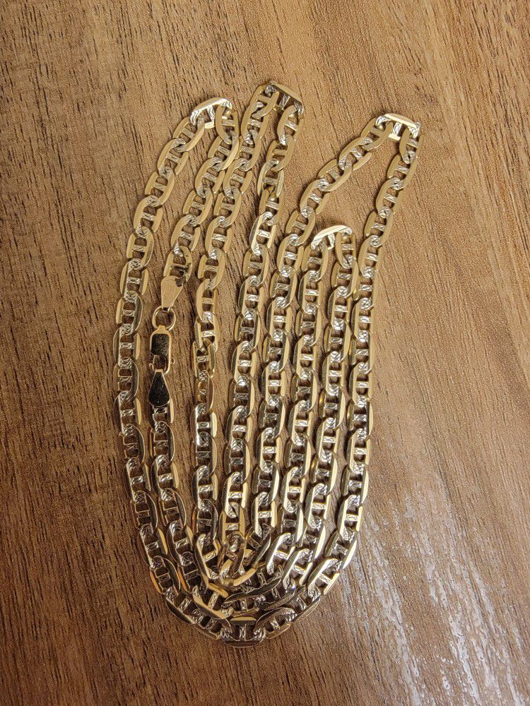 26" 14K Gold Mariner Chain