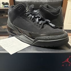 Jordan 3 Black Cat Size 12 