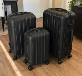 3-Piece Luggage Set Black