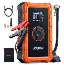 Air Jump Starter with Air Compressor, Power Bank, 3-mode Flashlight