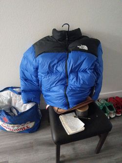 The North Face Puffer Jacket Blue and Black