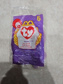 McDonald's TY Beanie Baby Happy the Hippo