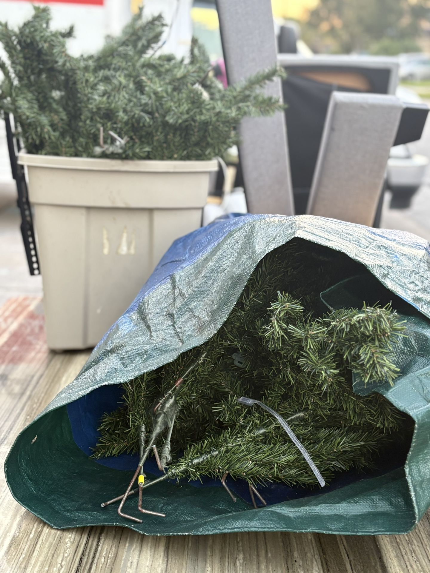 Free Items Christmas Tree,table, Skates, Stools