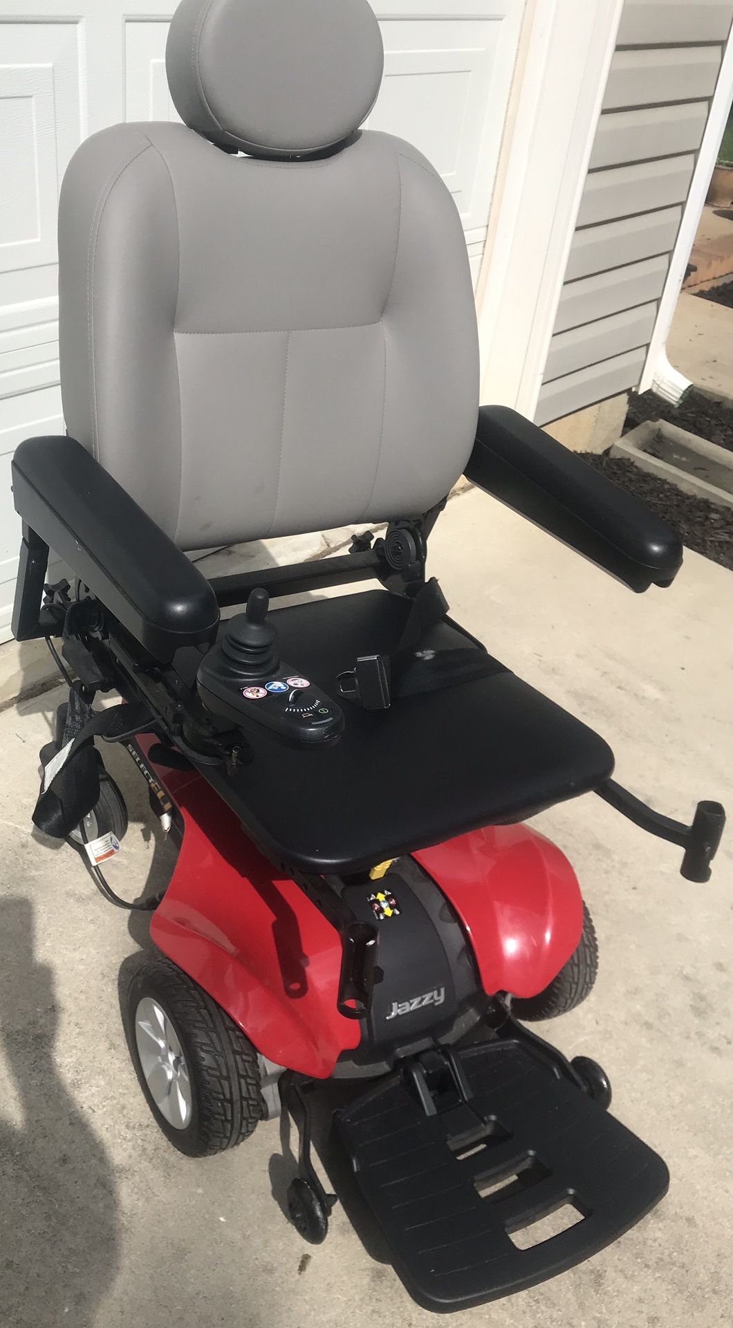 Jazzy Select Elite Red Electric Power Chair Mobility With Charger Adjust Legrest