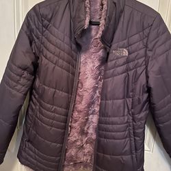 Ladies Purple Reversible North Face Jacket