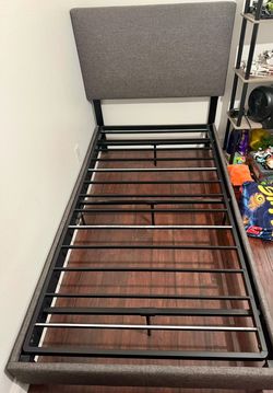 Upholstered twin size bed