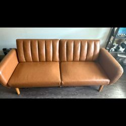 Faux Leather Sofa