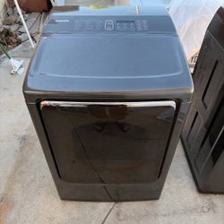 Samsung DVG54M8750WA3 7.4 cu. ft. Vented Front Load Smart Gas Dryer in Brushed Black with Sensor Dry