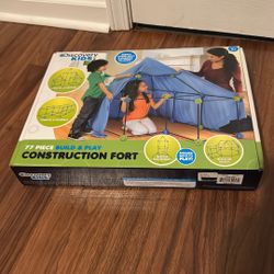 NEW DISCOVERY KIDS 77 Piece Build & Play CONSTRUCTION FORT