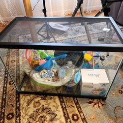 Aquarium 20 gal + Complete setup for pet (hamster, rodent, guinea pig)